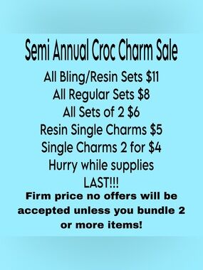 Bundle 10 Croc Charms For $10